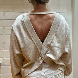 Anthropolgie Pilcro Beautiful Open Cross Back Sweater